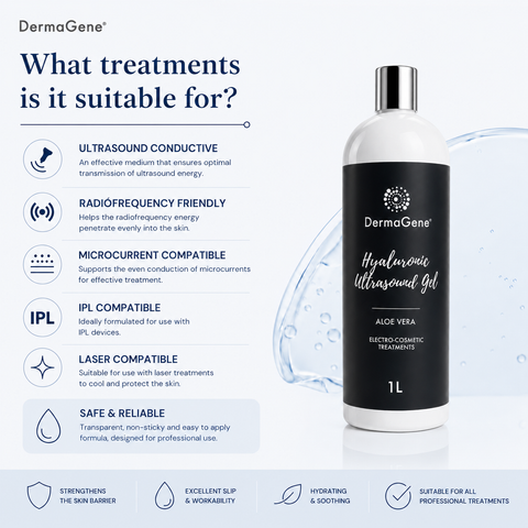 DermaGene Hyaluronic Conductive Gel with Aloe Vera (1L)