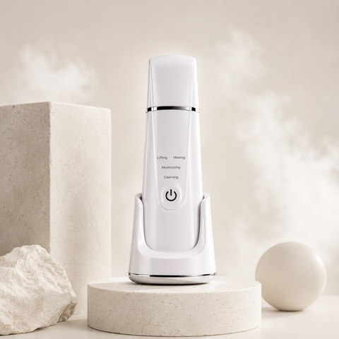 DermaGene® Deep Peel Peeling Facial la Domiciliu 4în1 cu Hidroabraziune, EMS, Ionoforeză și Terapie Termică