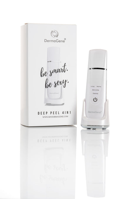 Deep Peel 4in1 Hydroabrasion Home Gesichtspeeling mit EMS, Iontophorese und Wärmetherapie 