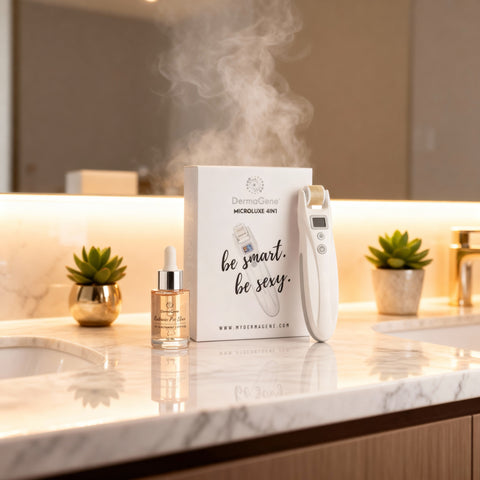 DermaGene® MicroLuxe 4-in-1 Microneedling Device with LED & Microcurrent