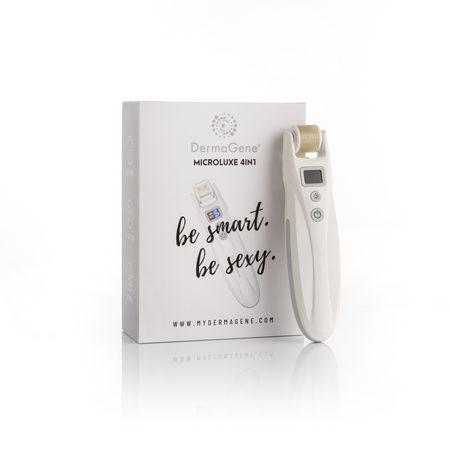 Microluxe 4in1 Dermaroller mit Mikrostrom und LED-Therapie
