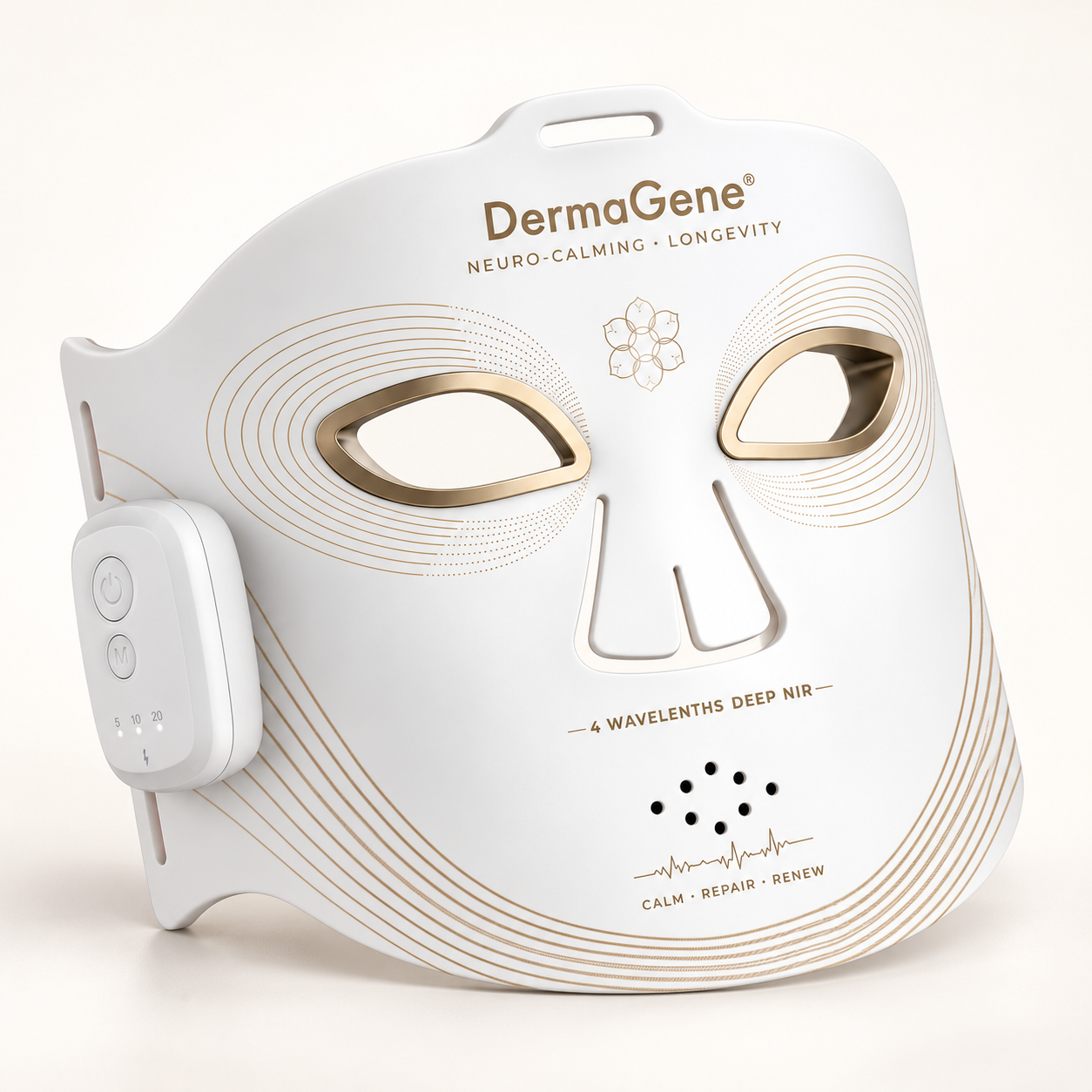 DermaGene NeuroCalm LED face mask with cordless controller