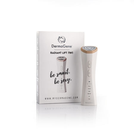 DermaGene® RadiantLift 7in1 Professionelles ästhetisches Gerät zur Gesichtsverjüngung, Straffung und Anti-Aging mit 7 Technologien