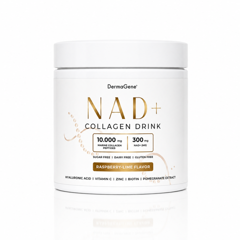DermaGene® REBORN NAD+ Collagen Longevity Beauty Drink with NR, Marine Collagen Peptides, Hyaluronic Acid & Vitamin C